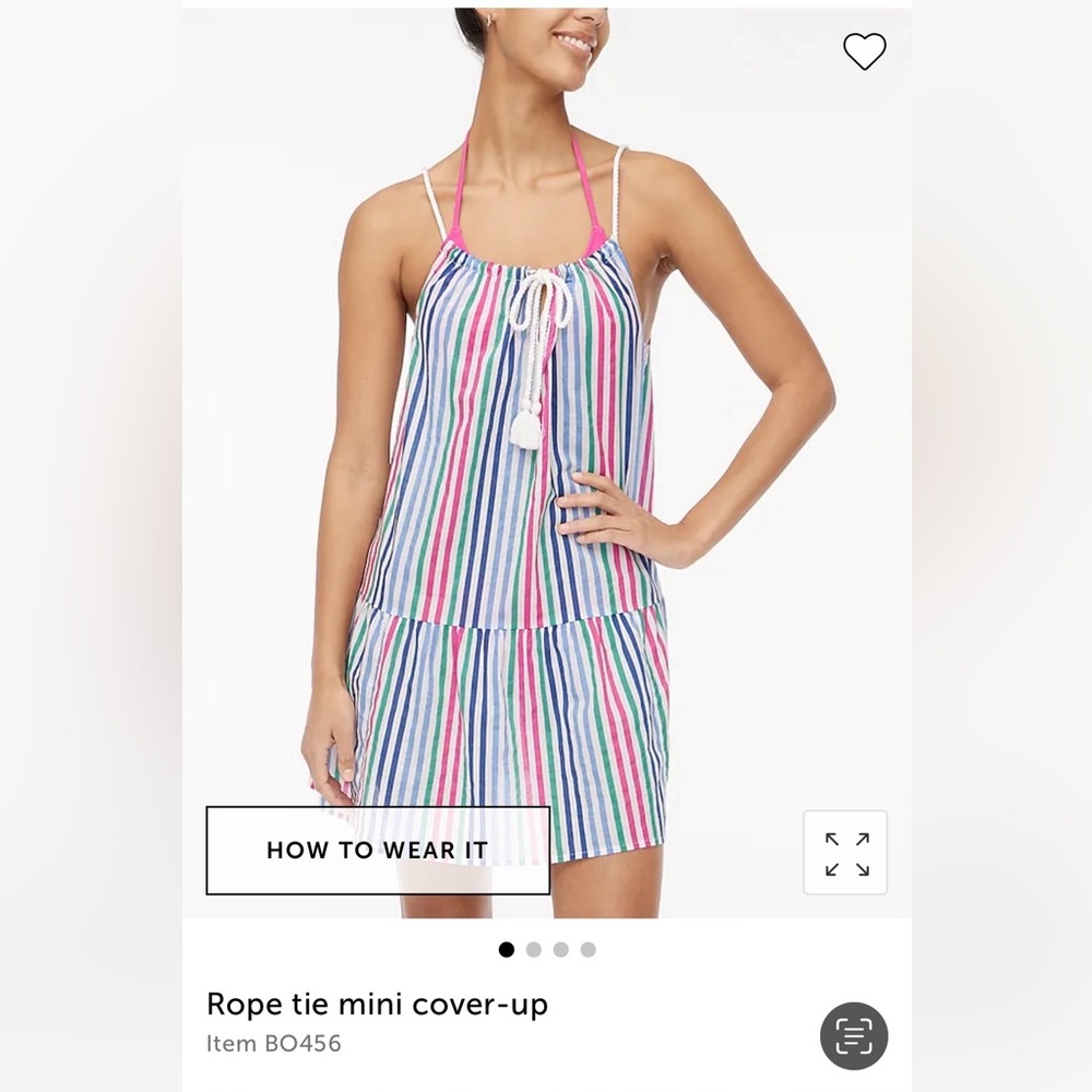 NWT J. Crew Factory rope tie mini cover-up, small
